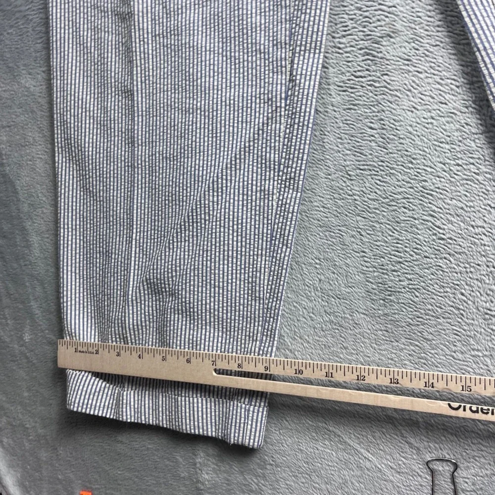 Polo Ralph Lauren Mens 34x34 Blue Seersucker Pleated Pants 4820809RG
